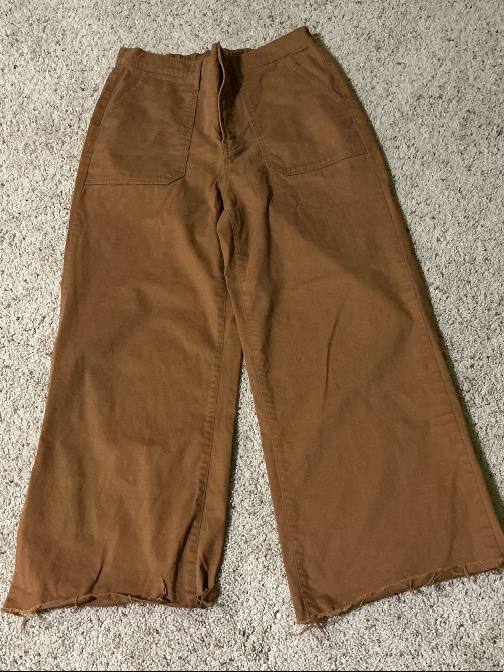 a.n.a Wide Leg Flare Jeans in Brown